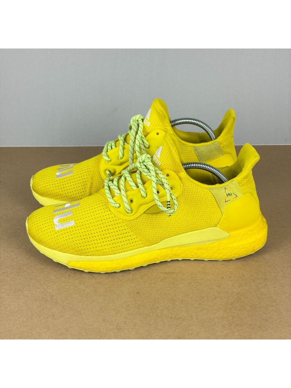 Adidas Pharrell Williams Solar HU Glide Athletic Shoes Mens 7.5 Yellow Lace Up